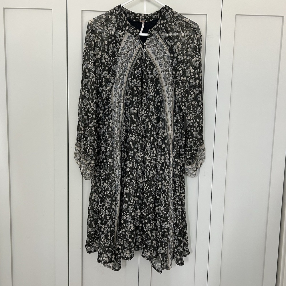 Free People Melody Laughter Dress Women's Small Floral Boho Cottagecore Swing